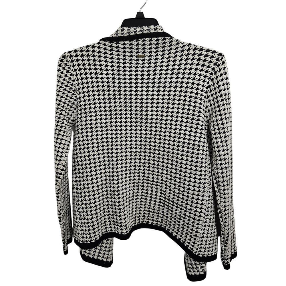 Houndstooth Open Front Long Sleeve Cardigan. Size Small. - Picture 2 of 6